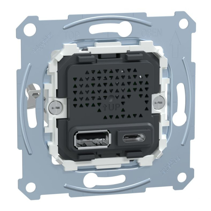 Розетка Merten System M USB А+C 24А