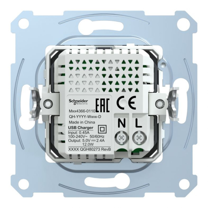 Розетка Merten System M USB А+C 24А