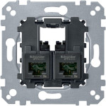 Механизм Merten двойной компьютерной розетки RJ45 категория 5E UTP