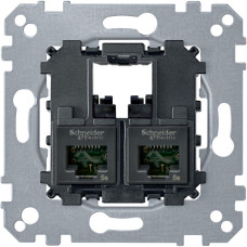 Механизм Merten двойной компьютерной розетки RJ45 категория 5E UTP