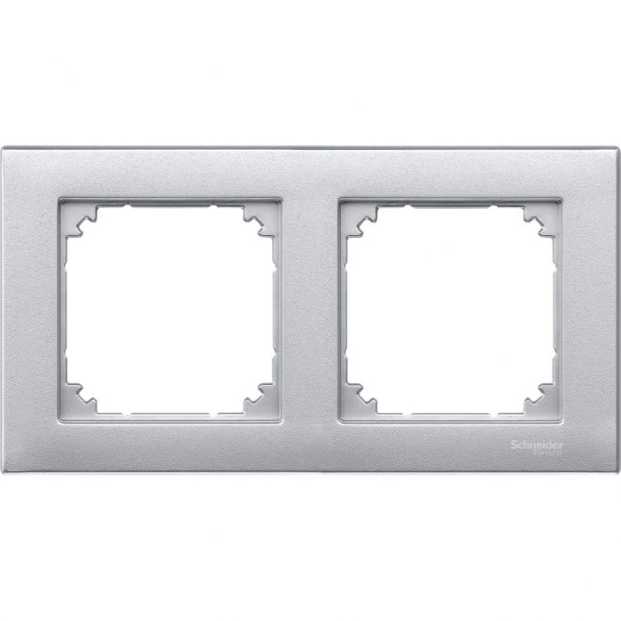 Рамка Merten M-Plan 2-постова алюміній