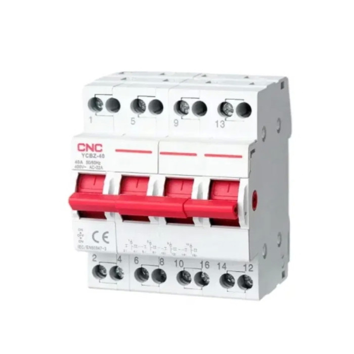 Переключатель нагрузки модульный CNC Electric 4P 40А I-0-II (YCBZ-40 4P)