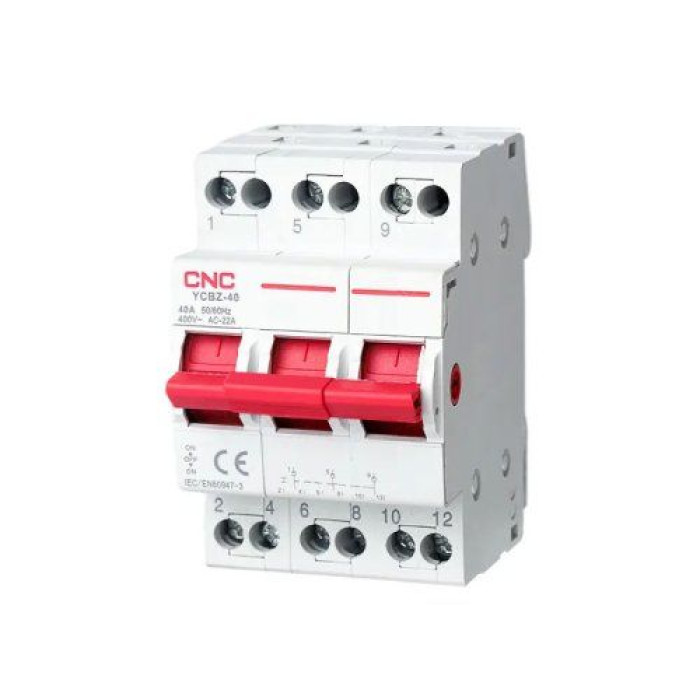 Переключатель нагрузки модульный CNC Electric 3P 40А I-0-II (YCBZ-40 3P)