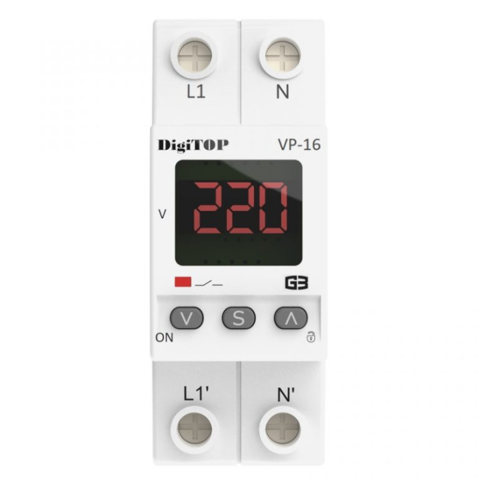Реле контролю напруги DigiTOP 16A (VP-16A-M2R)