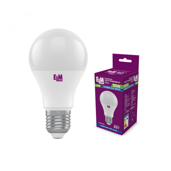 Лампа Світлодіодна Стандратна ELM B65 PA10 15W E27 4000K (18-0194)