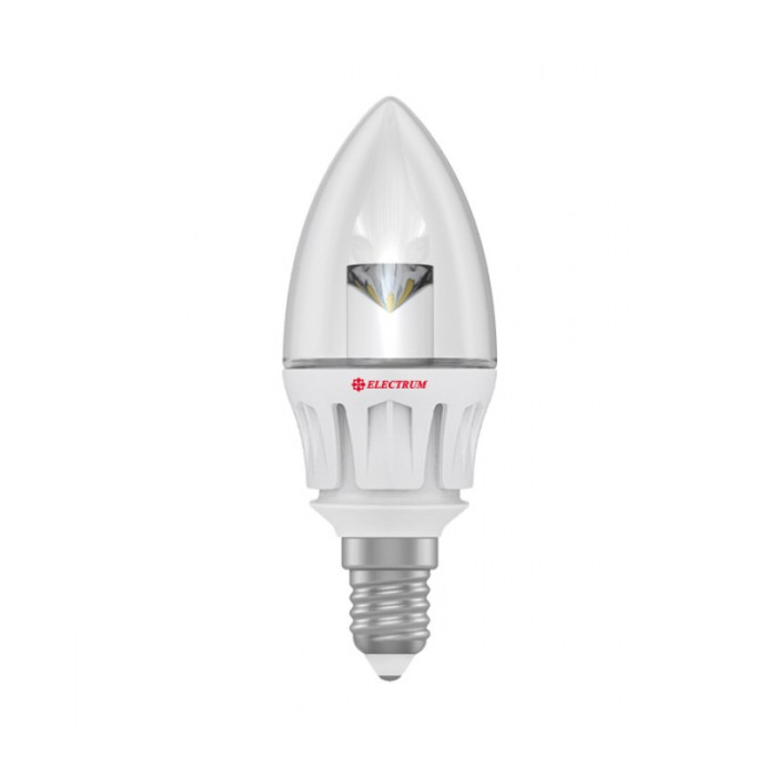 Лампа світлодіодна Electrum свічка ретро LC-6 5W E14 3000K алюм. корп. A-LC-0417