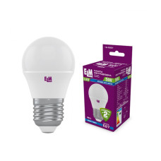 Лампа светодиодная ELM шар PA10 5W E27 4000K алюмопласт. корп. 18-0087