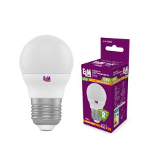 Лампа светодиодная ELM шар PA10 6W E27 3000K алюмопласт. корп. 18-0093