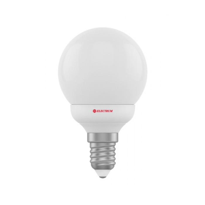 Лампа світлодіодна Electrum куля LB-5 4W E14 4000K алюмопласт. корп. A-LB-1808