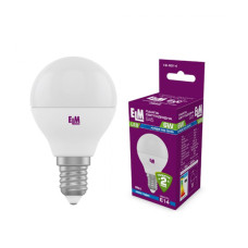 Лампа светодиодная ELM шар PA10 6W E14 4000K алюмопласт. корп. 18-0014