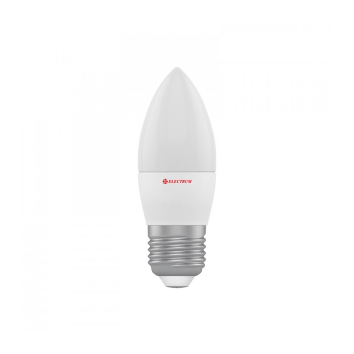 Лампа світлодіодна Electrum свічка LC-12 6W E27 2700K алюмопластіковий корп. A-LC-0726