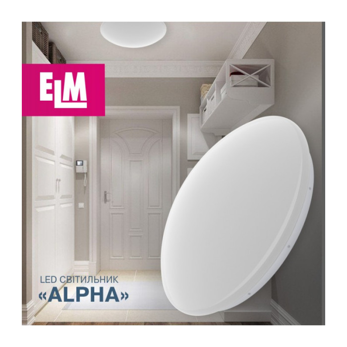 Светильник светодиодный накладной ELM Alpha 24W 4000К IP20 Белый 26-0113