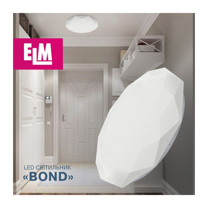 Світильник Світлодіодний ELM Bond 36W 4000К IP20 Білий 26-0115