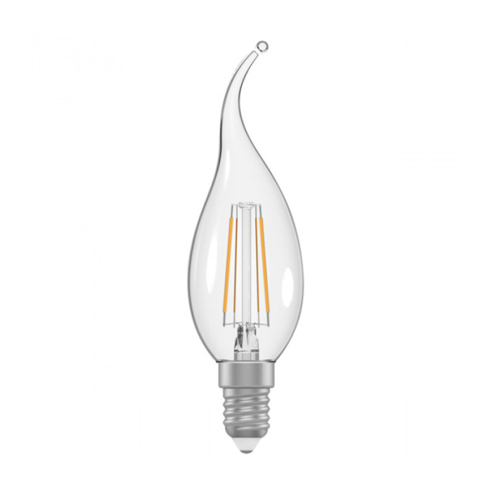 Лампа светодиодная Electrum свеча на ветру ретро LC-32/4F 5W E14 3000K прозрачный корп. A-LC-1389
