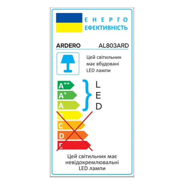 Накладний світлодіодний світильник Ardero AL803ARD 36Вт 5000К ІР40 білий декор