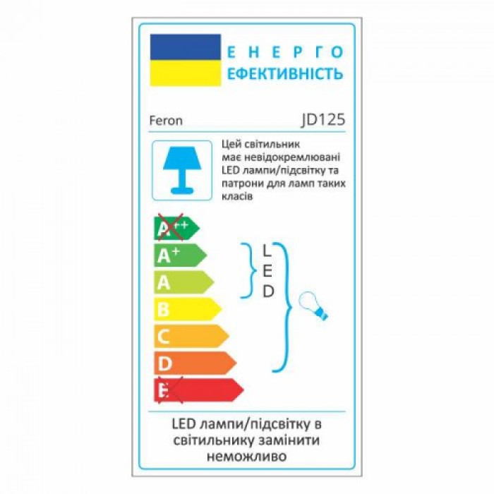 Вбудований світильник Feron JD125 прозорий прозорий