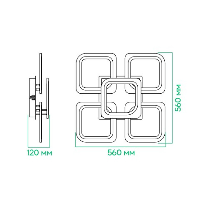 Світлодіодна люстра з пультом Ardero AL6440ARD SOFT S 105Вт 3000-6500К IP20