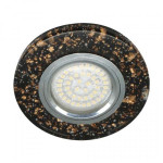 Встраиваемый светильник Feron 8585-2 с LED подсветкой Черное золото