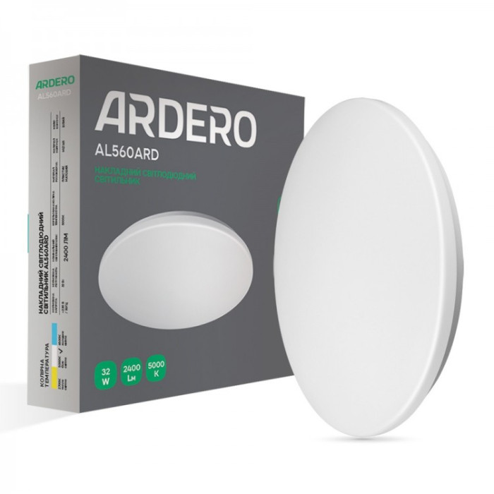 Накладной светодиодный светильник Ardero AL560ARD 32Вт 5000К IP20 белый
