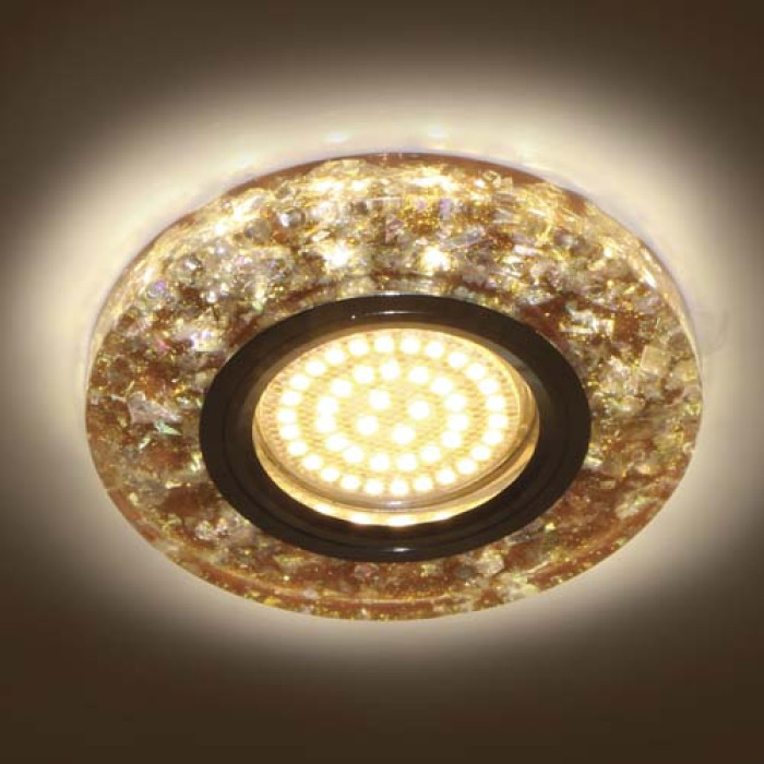 Вбудований світильник Feron 8585-2 з LED підсвічуванням MR16 коричневий 4000K SMD2835 15leds