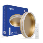 Светодиодная люстра с пультом Feron AL6600 SHINE 70Вт 3000-6500К IP20 золото