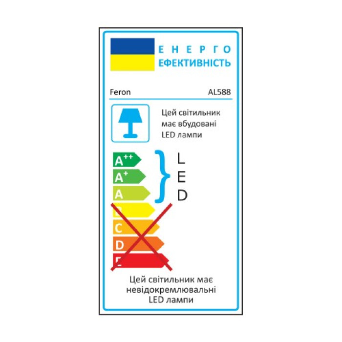 Накладний світлодіодний світильник Feron AL588 12Вт 5000К IP20 білий