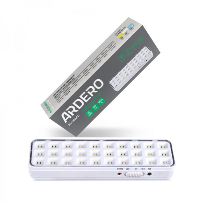 Світлодіодний акумуляторний світильник Ardero EL120ARD 2W 6500К