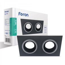 Встраиваемый неповоротный светильник Feron DL6142 черный