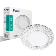 Встраиваемый светильник Feron 7315 с LED подсветкой прозрачный