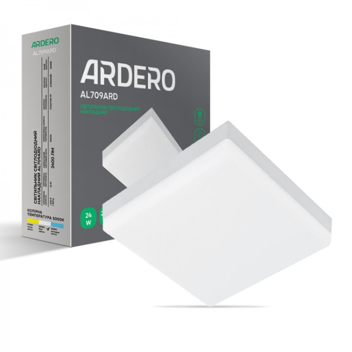 Накладний світлодіодний світильник Ardero AL709ARD 24Вт 5000К IP20 білий