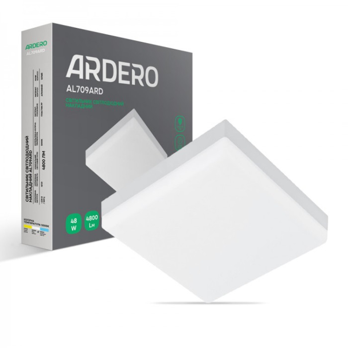 Накладний світлодіодний світильник Ardero AL709ARD 48Вт 5000К IP20 білий