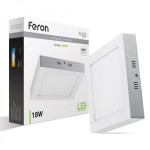 Накладний світлодіодний світильник Feron AL505 18Вт 4000К IP20 білий