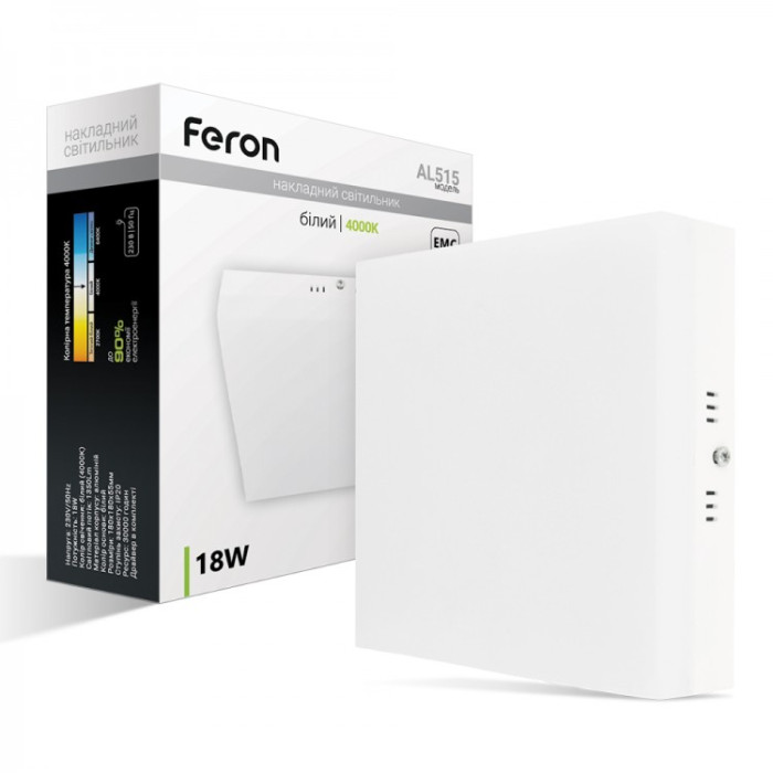 Накладной светодиодный светильник Feron AL515 18Вт 4000К IP20 белый