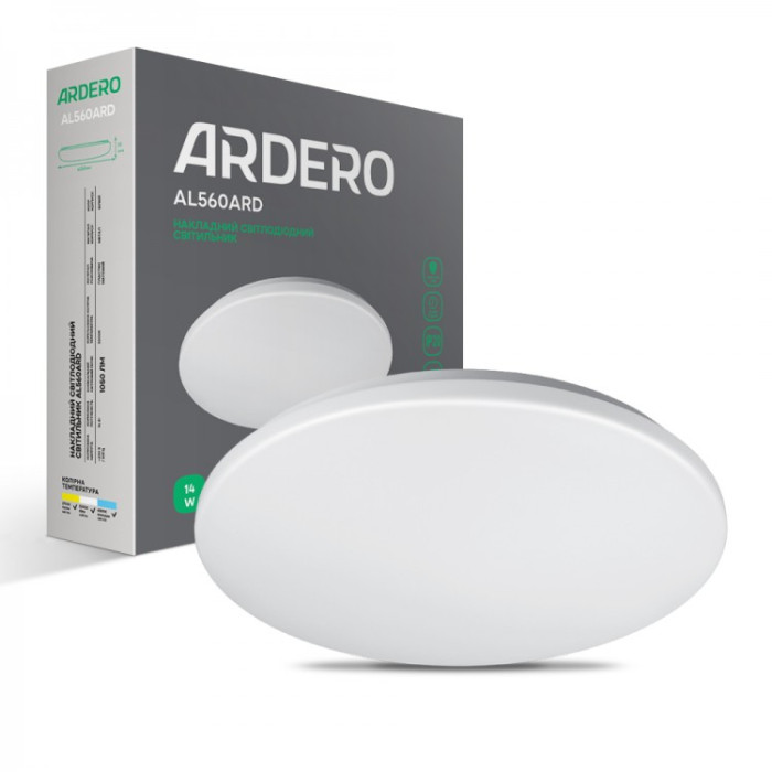 Накладний світлодіодний світильник Ardero AL560ARD 14Вт 5000К IP20 білий