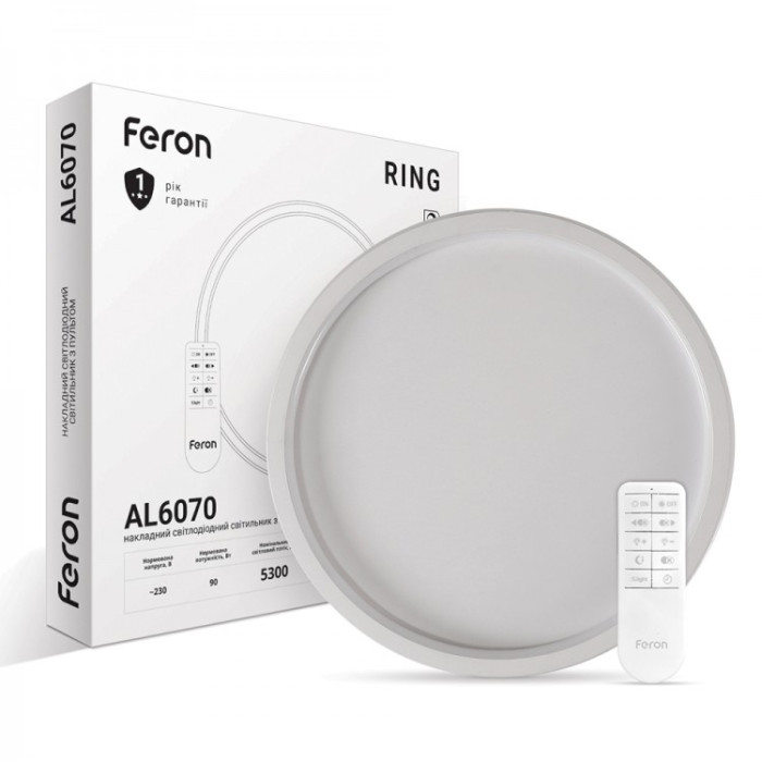 Світлодіодна люстра з пультом Feron AL6070 RING 90Вт 3000-6500К IP20