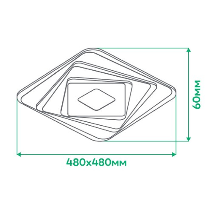 Світлодіодна люстра з пультом Ardero AL6112ARD OMEGA 90Вт 3000-6500К IP20