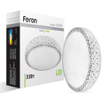 Накладний світлодіодний світильник Feron AL538 33Вт 5000К IP20 білий
