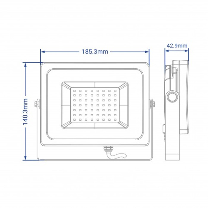 Світлодіодний прожектор Feron LL-9050 50Вт 6400K IP65 чорний