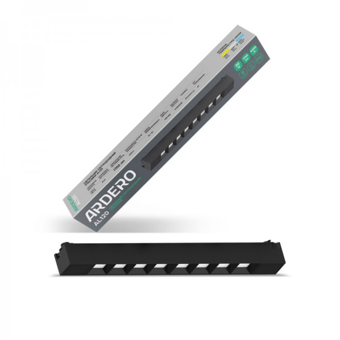 Трековый светодиодный светильник Ardero AL120 20W 4000К IP40 черный