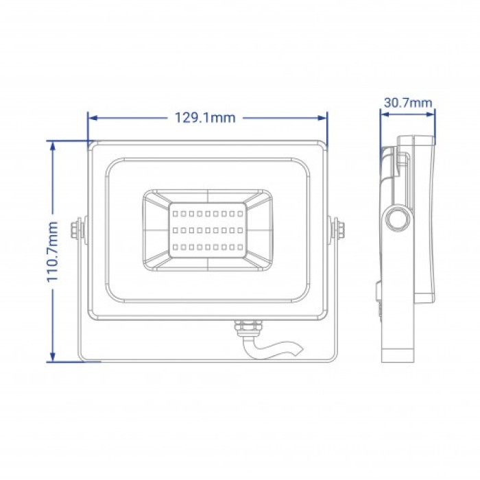 Світлодіодний прожектор Feron LL-8030 20Вт 6400K IP65 чорний