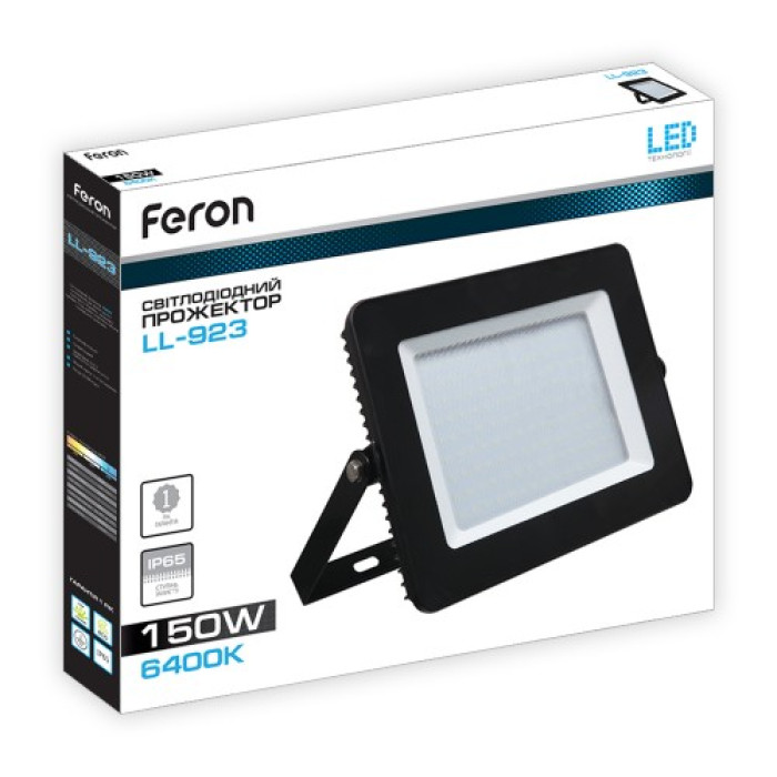 Світлодіодний прожектор Feron LL-923 150Вт 6400K IP65 чорний