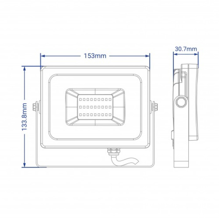 Світлодіодний прожектор Feron LL-6030 30Вт 6400K IP65 білий