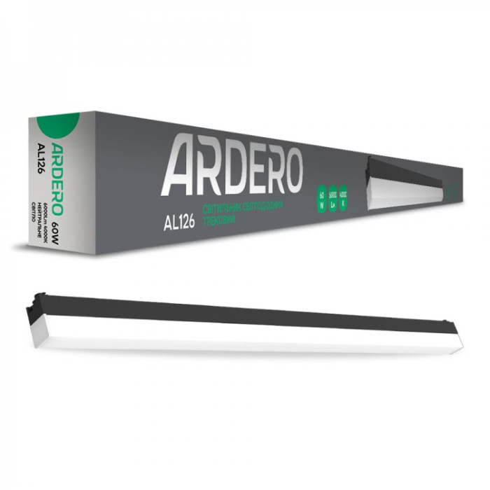 Трековый светодиодный светильник Ardero AL126 60W 4000К IP40 черный