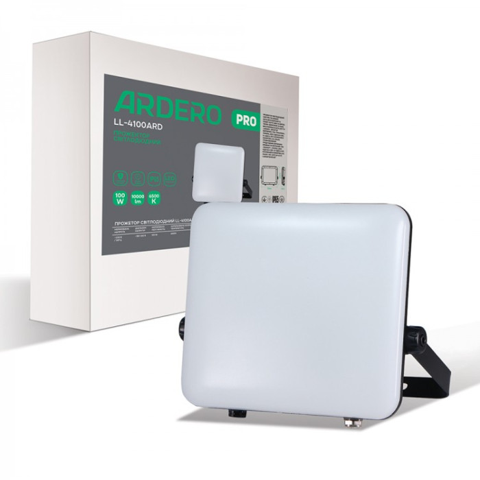 Светодиодный прожектор Ardero LL-4100ARD PRO 100Вт 6500K IP65 черный
