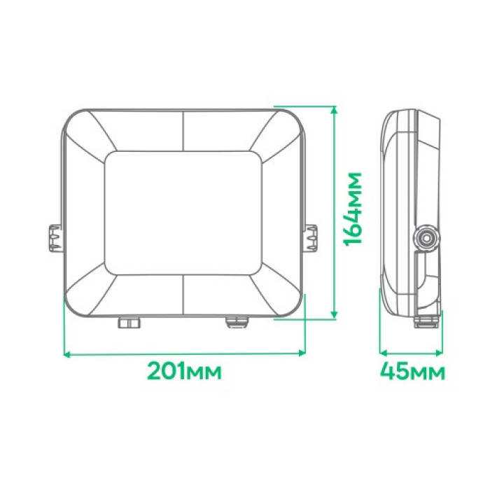 Світлодіодний прожектор Ardero LL-4050ARD PRO 50Вт 6500K IP65 чорний