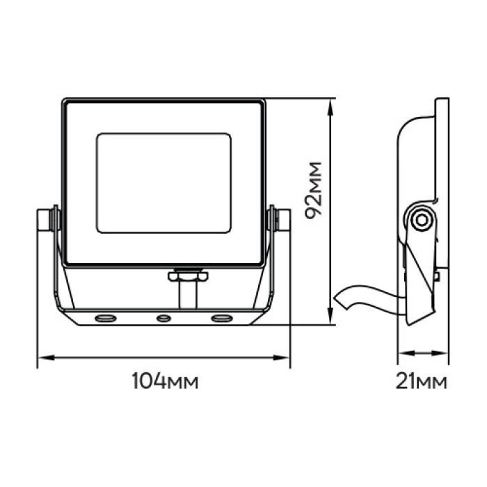 Светодиодный прожектор Ardero LL-1010ARD 10Вт 6500K IP65 черный