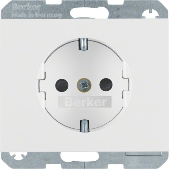 Розетка Berker з з/к зах.контактів пол. білизна 16А/250В K.1 (47357009)