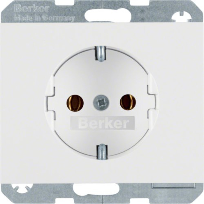 Розетка Berker с ж/к, пол. белизна, 16А/250В K.1