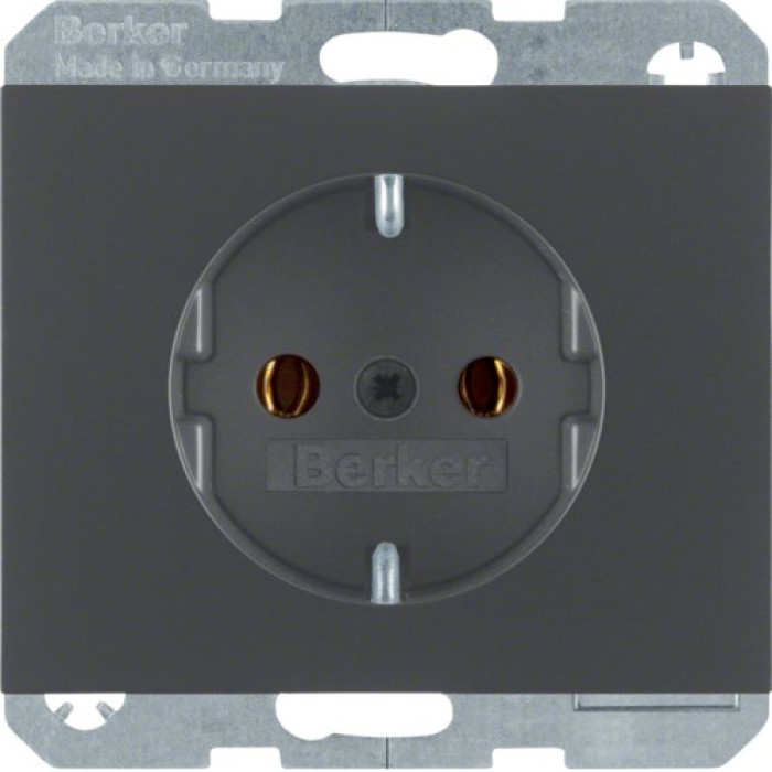 Розетка Berker с ж/к, антрацит, 16А/250В K.1