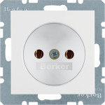 Розетка Berker без ж/к, пол. белизна, 16А/250В K.1 6167157009